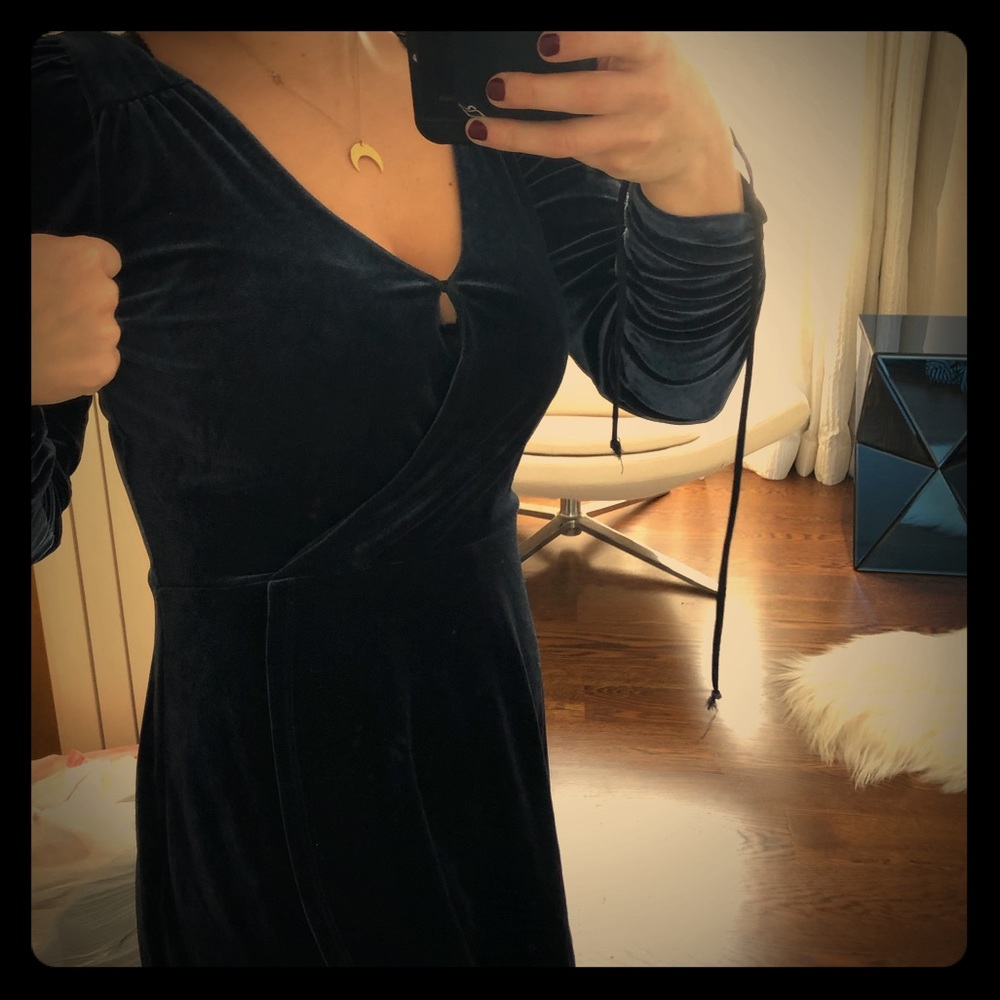 A velvet blue romper